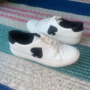 Kate Spade White and Black Sneakers